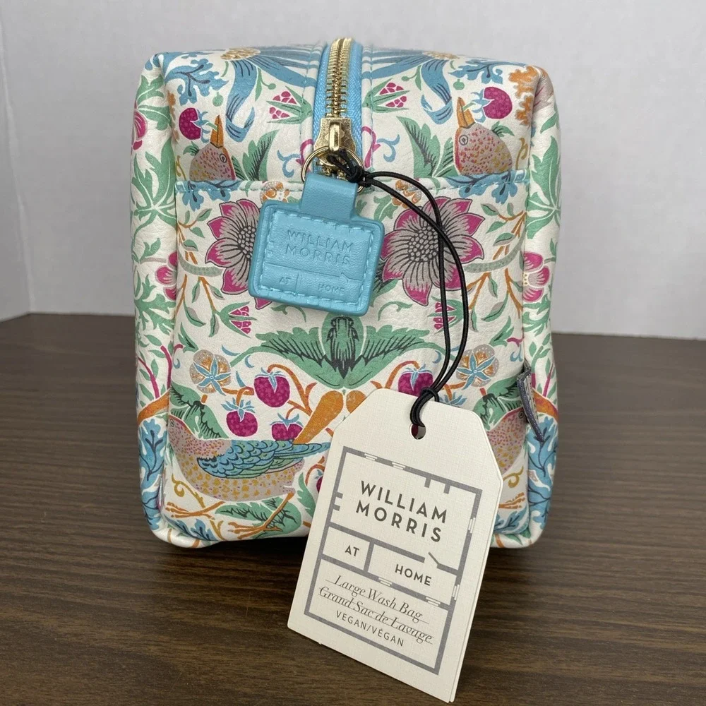William Morris At Home Summer Strawberry Thief Toiletry Large Wash Bag 6x9
